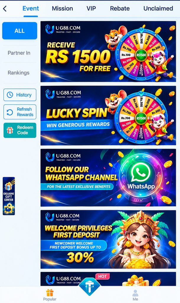 OK1111 Game bonus 1500 free lucky spin WhatsApp channel welcome bonus 30 percent