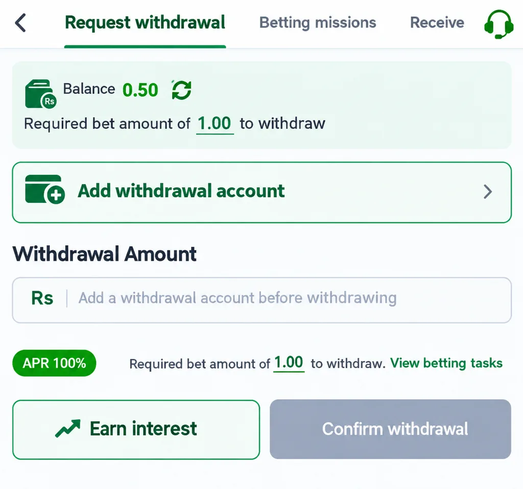 PK6 Game Withdrawal Request Add Account Method via Easypaisa JazzCash Bank